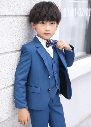 Vista 3 de Chaleco de traje formal de 4 botones para niño