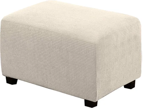 Vista 54 de H.VERSAILTEX Funda Deslizable para Otomana Rectangular Ajuste de Longitud 29"-34" Reposapiés Fundas Deslizables para Sofá Funda para Taburete