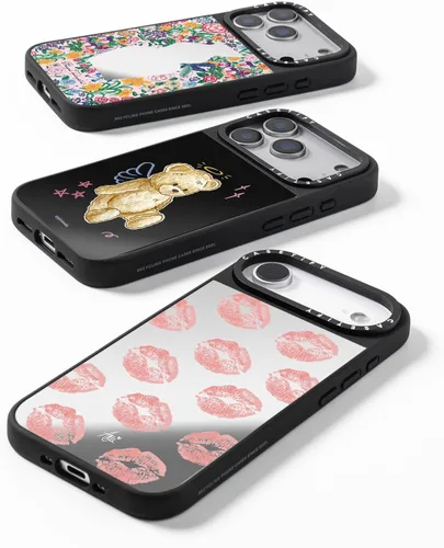 Vista 2 de CASETiFY Funda de espejo para iPhone Air [Reflejante/Compatible con Magsafe / Protección contra caídas de 4.9 pies de grado militar 1X] - Negro