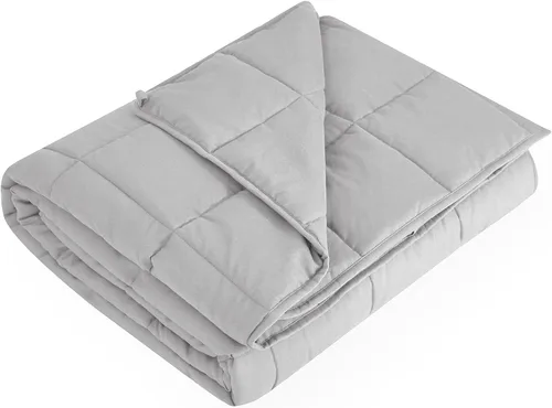 Vista 54 de L'AGRATY Manta con peso de 5 libras, para regazo, manta pequeña y portátil para adultos, refrescante, para viajar, relajarse y dormir, para todas