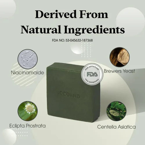 Vista 4 de Barra de champú coreana, vegana y orgánica, 3.5 onzas, agua de arroz y espirulina para el crecimiento del cabello, limpieza profunda nutritiva