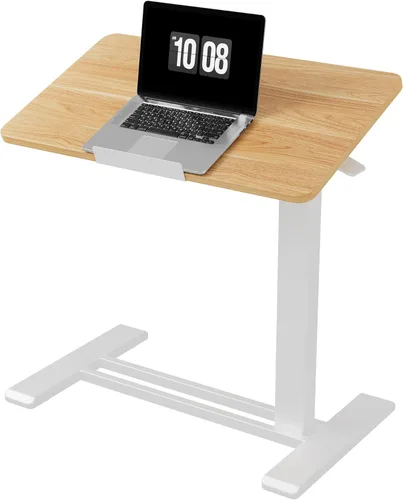 Vista 12 de FLEXISPOT H7 PRO Mesa de pie móvil ajustable para cama con ruedas neumáticas, mesa para laptop portátil, inclinable 90°, carro para computadora