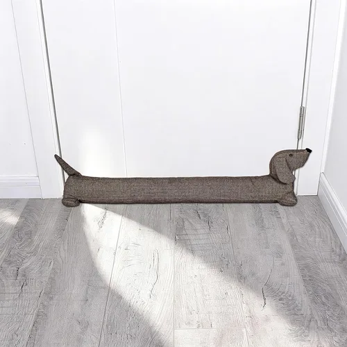 Vista 6 de Tapón de tela para perros para debajo de la puerta, 3 libras, bloqueador de corrientes de aire decorativo resistente a prueba de corrientes de aire