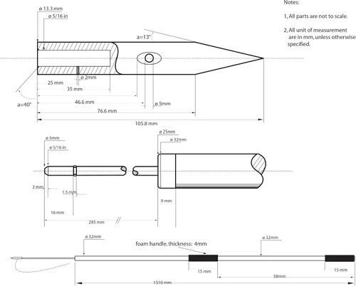Vista 5 de H-12 (Stainless Steel Hand Gaff)