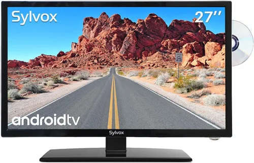 Vista 10 de SYLVOX 22'' Smart TV Digital de 12 Voltios Combo de Vídeo en Disco FHD 1080P Android 11.0, con Conexión Inalámbrica WiFi ARC CEC, para Hogar