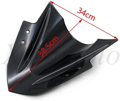 Vista 6 de NBX - Parabrisas de doble burbuja compatible con Kawasaki Ninja 300 EX300 2013-2015 negro