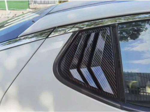 Vista 7 de Cubierta de rejilla de ventilación de ventana lateral trasera de fibra de carbono para Kia Optima K5 2011 2012 2013 2014 2015