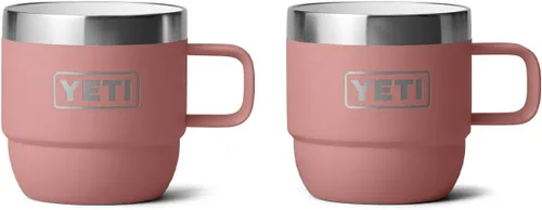 Vista 14 de YETI Rambler - Taza apilable de 6 oz, de acero inoxidable, aislada al vacío para espresso/café, paquete de 2 Verde mar