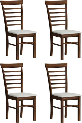 Vista 10 de HOMCOM Juego de 2 sillas de comedor de madera, sillas de cocina tapizadas de granja con marco de madera de goma para sala de estar, comedor, negro