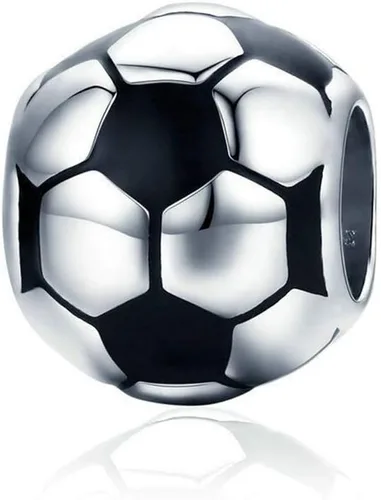 Vista 2 de Fan of Voleibol Charm - Pulsera deportiva de plata de ley 925 con cuentas de béisbol