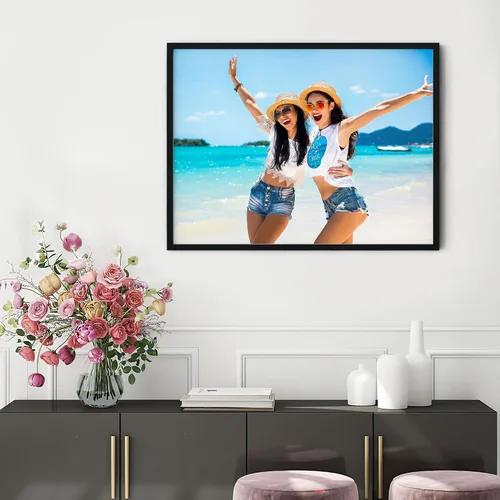 Vista 5 de Chexin Impresiones en lienzo personalizadas con tus fotos, imágenes personalizadas personalizadas para familia, boda, festival, mascota, póster, 8 x