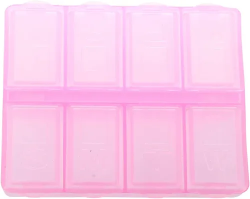 Vista 3 de 2 pastillas de plástico con 8 compartimentos