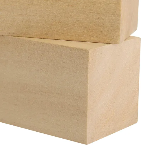 Vista 3 de MUKCHAP 12 bloques de tallado de madera de tilo de 6 x 2 x 2 pulgadas, bloques de madera de corte de 5.9 x 2.0 x 2.0 in, bloque de madera sin