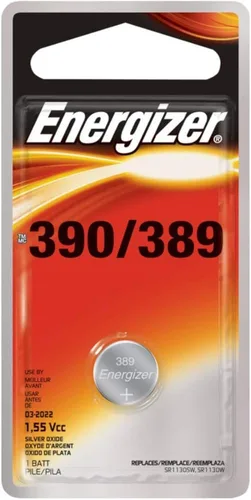 Vista 2 de Energizer 389 Button Cell Silver Oxide SR1130W - Batería de reloj (5 unidades)