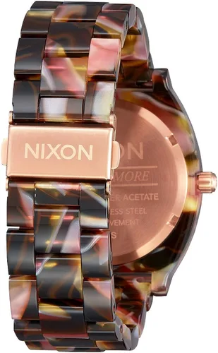 Vista 3 de NIXON Time Teller - Reloj analógico de moda de acetato resistente al agua para mujer (esfera de reloj de 1.457in, correa de acetato de 0.787in)