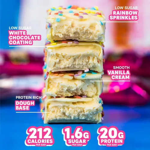 Vista 6 de Barrita de proteínas Carb Killa de Grenade, alto contenido en proteínas y bajas en azúcar, 12 x 60 g - Pastel de cumpleaños