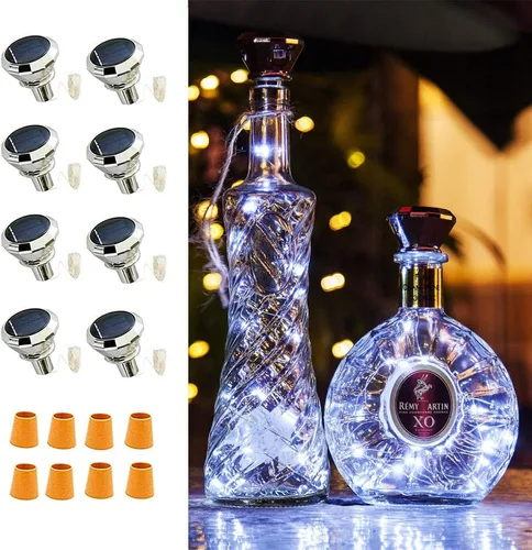 Vista 9 de VOOKRY - Luces de botella de vino con corcho, funciona con pilas, luces de cadena de hadas, mini luces de alambre de cobre para bricolaje, fiesta