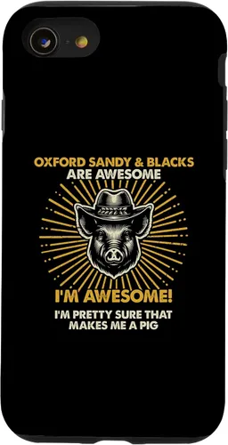 Vista 13 de iPhone 15 Pig Dad Mom Awesome - Farmer Breeder Oxford Sandy And Blacks Case