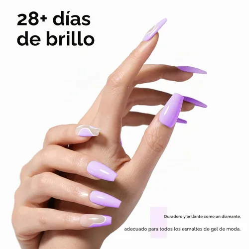Vista 8 de GELLEN - Capa superior de gel y capa base, se necesita lámpara LED UV 01-Capa base y capa superior