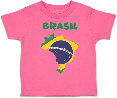 Vista 8 de Camiseta para niños pequeños Brasil Brasil Algodón Brasil Niño & Niña Ropa Bebé Divertido Tee Solo un diseño blanco