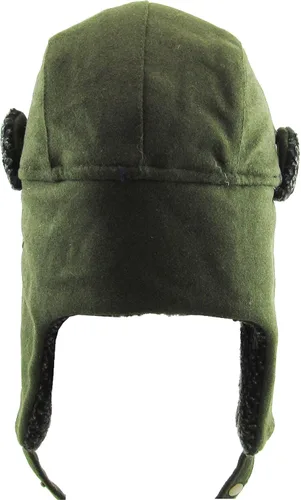 Vista 4 de Wool Blend Aviator Trapper hat Trooper Ear Flaps Ushanka Eskimo Russian Warm Winter Cold 1. Mezcla de lana de oliva