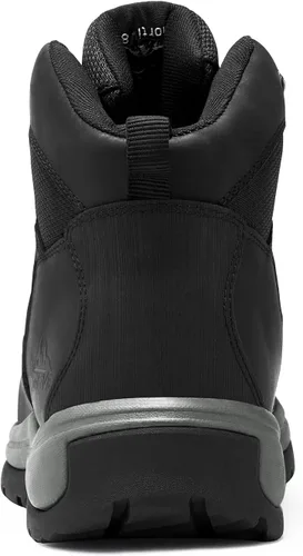 Vista 4 de NORTIV 8 Botas de trabajo con punta de acero para hombres, impermeables, antideslizantes, botas de construcción de seguridad