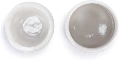 Vista 3 de DEMDACO Chill Out Classic White - Cuenco para servir con chispas de gres (5 x 5), color blanco