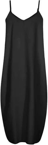Vista 4 de JOANKDMI Vestido de verano para mujer, con tirantes delgados, holgado, sin mangas, estampado de moda, con bolsillos
