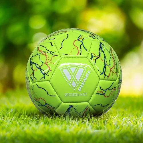 Vista 7 de Vizari Zodiac Balón de fútbol para entrenamiento al aire libre y juego divertido Pelota de fútbol al aire libre con vejiga de goma y cuero