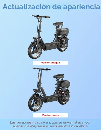 Vista 2 de Electric Scooter for Adults, 25MPH Top Speed, 35 Miles Max Range, 1000W Peak Motor, 48V 13Ah Battery, 14" E Scooter with Seat, Dual Suspension Oscuro