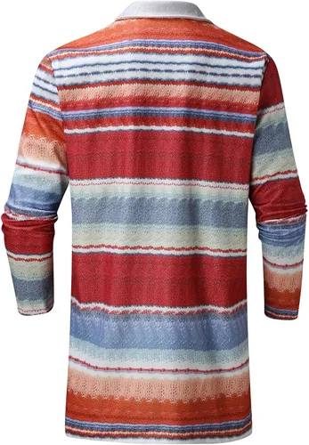 Vista 4 de Gabardina para hombre, chaqueta de invierno para hombre, abrigo largo de talla grande para hombre, cárdigan con estampado lindo rompevientos