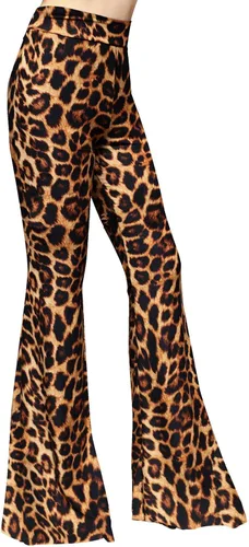 Vista 139 de ShopMyTrend - Pantalones de yoga largos con piernas anchas y acampanadas estilo palazzo, con cintura alta, para mujer