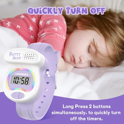 Vista 3 de NN BEN NEVIS Reloj de entrenamiento para ir al baño, temporizador para ir al baño y luces LED coloridas, ayuda para entrenamiento de inodoro