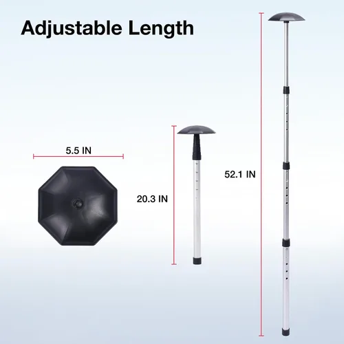 Vista 3 de Gofly Golf Travel Bag Support System, Club Protective Pad and Aluminium Alloy Support Pole, Upgrade Accessories for Soft-Sided Travel Golf Bag