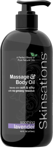 Vista 10 de Skinsations - Aceite de masaje - Lavanda 8oz Aceites de masaje comestibles para cita nocturna, aceite de masaje para terapia de masaje, ideas