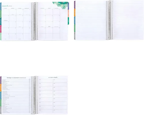 Vista 7 de Erin Condren Planificador de vida en espiral de 18 meses (julio de 2025 a diciembre de 2026), calendario semanal y mensual de 7 x 9 pulgadas, 80