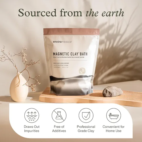Vista 4 de Enviromedica Arcilla magnética - Escamas de baño de magnesio de minerales antiguos - Desintoxicación natural - Alta eficiencia de absorción