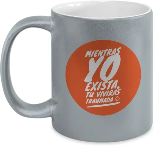 Vista 4 de Taza de Cafe Yo Vaso, taza café divertidas, tazas personalizadas, taza de café inspiradoras, taza con mensajes positivos., 11onza, Dorado