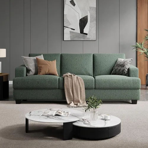 Vista 11 de COPIAE Sofá de 89 pulgadas con asientos extra profundos de gran tamaño, sofá de 3 plazas para sala de estar, sofá y sofá moderno, cómodos