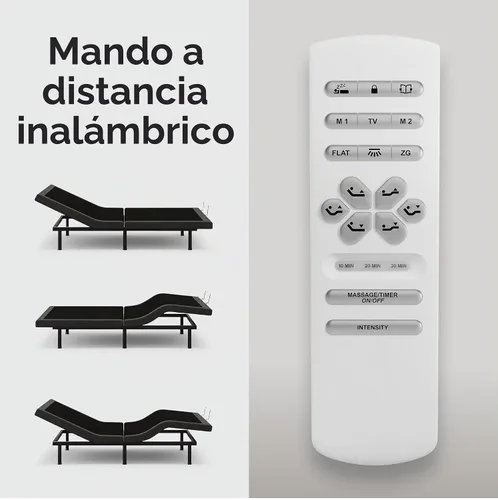 Vista 6 de Nectar Premier - Base ajustable, individual XL, cabeza y pie, masaje