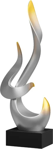 Vista 10 de Estatua de Fuego de Oro, Estatua de Resina Moderna y Abstracta, Estatua de Arte para Decoración del Hogar, para Salón, Soporte de TV, Mesa de Café