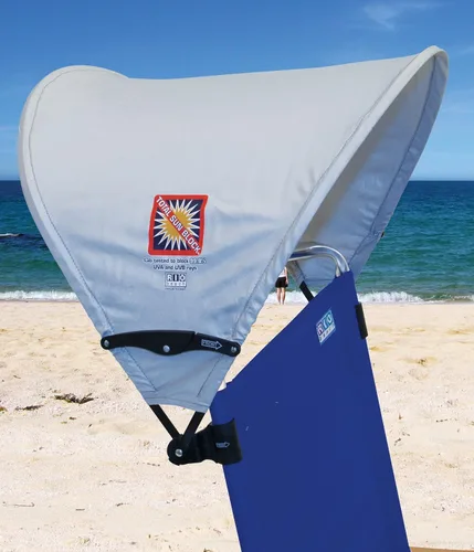 Vista 2 de Rio Beach MyCanopy - Silla personal con bloqueo solar total, color gris