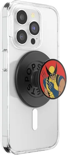 Vista 7 de PopSockets Agarre adhesivo para teléfono, soporte, soporte para teléfono, Marvel - Reactor de arco esmaltado