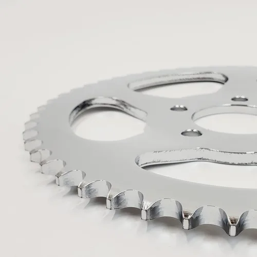 Vista 3 de Conversión de 51 dientes de correa a cadena, piñón trasero cromado de 5 radios con desplazamiento de 0.386 in para más de 2000 modelos Harley