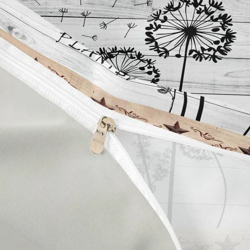 Vista 4 de Juego de funda de edredón de diente de león, estrella de Texas occidental, para niños y niñas, funda de edredón de tablones de madera gris y blanco
