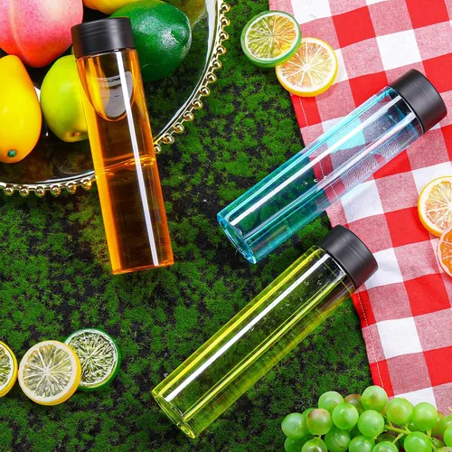 Vista 5 de Lallisa - 24 botellas sensoriales vacías de 13.5 onzas con tapas, botella de plástico transparente