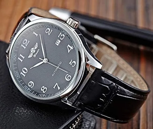 Vista 5 de MASTOP Reloj mecánico automático de negocios Casual Top marca de cuero relojes de pulsera impermeable deporte cronógrafo