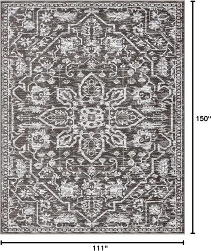 Vista 89 de Well Woven - Alfombra tejida estilo vintage con diseño de medallón, 68 x 120 cm
