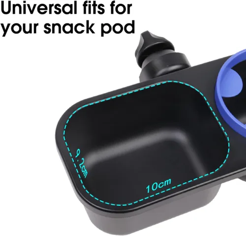 Vista 3 de Bandeja universal de aperitivos para cochecito con soporte para cochecito, bandeja universal para aperitivos con soporte para tazas, accesorio