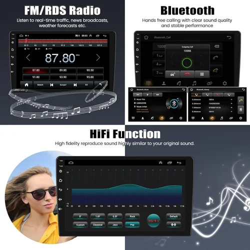 Vista 4 de [2+64G] Android 15 Estéreo de coche para Mazda CX-9 2007-2015 con CarPlay inalámbrico y Android Auto, pantalla táctil IPS de 10.1 pulgadas